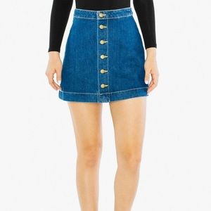 American Apparel Button Denim Skirt